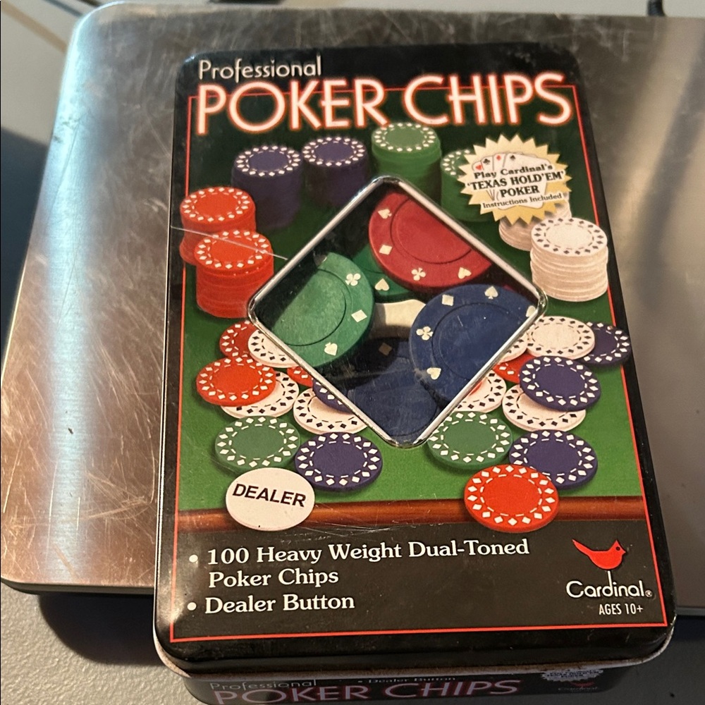 Professional Poker Chips Set - Red, Green, Blue